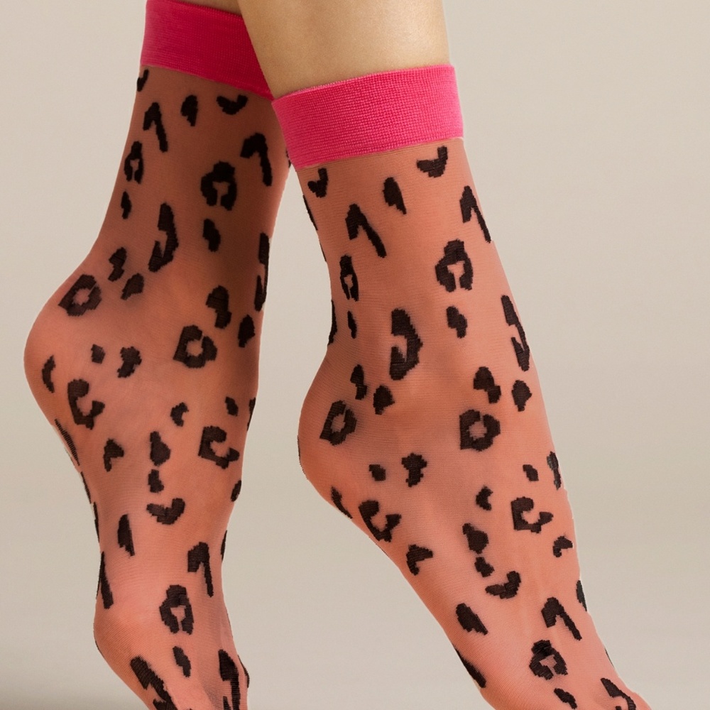 Fiore pink ankle socks